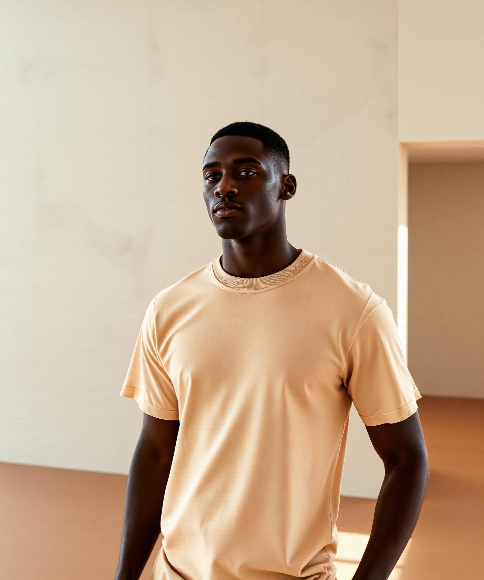 LORNE heavyweight tee, photographed in natural light